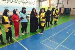حضور فاطمه شیرزاد در مراسم اهدای جوایز مسابقات پنالتی بسکتبال بانوان رشت