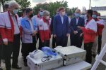 بازدید استاندار از امکانات امدادی، خدماتی و تجهیزاتی هلال احمر گیلان