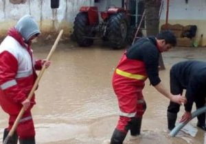 تداوم روند امدادرسانی جمعیت هلال احمر استان گیلان در پی بارش باران و سیل