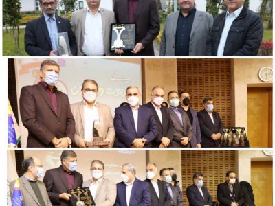 اهدای تندیس های زرین رعایت حقوق مصرف کننده و واحد نمونه صنعتی استان به مدیرعامل شرکت سیمان خزر