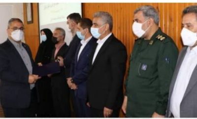 تجلیل از مدیر عامل شرکت سیمان خزر بعنوان کارفرمای برتر کارخانجات گیلان