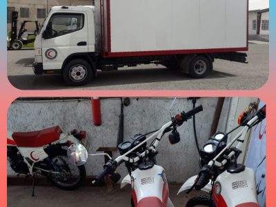 افزایش خودرو و موتور سیکلت های امدادی به لجستیک هلال احمر گیلان