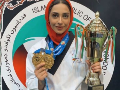 کسب مدال طلای تکواندو کار گیلانی در رقابت های لیگ برتر پومسه زنان باشگاه های کشور