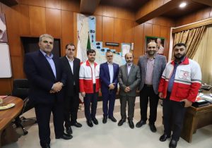 دیدار اعضای شورای اسلامی شهر رشت با مدیر عامل جمعیت هلال احمر گیلان