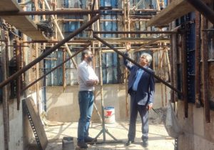 بازدید دکتر آشوبی از روند آماده‌سازی زیرساخت بخش رادیوتراپی بیمارستان رازی