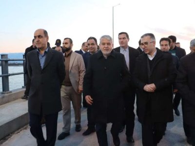 بازدید استاندار و وزیر میراث فرهنگی از مجتمع بندری و گردشگری چمخاله لنگرود