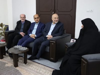 دیدار رئیس مجلس و استاندار گیلان با خانواده شهید حسین املاکی