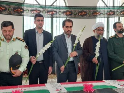 گلباران گلزار شهدای گمنام شهرستان رودبار به‌مناسبت سوم خرداد