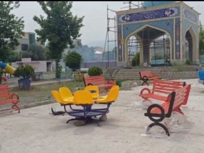 پارک شادی رستم آباد به وسایل بازی کودکان مجهز شد