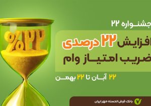 بارش تسهیلات امتیازی در «جشنواره ۲۲» بانک قرض‌الحسنه مهر ایران