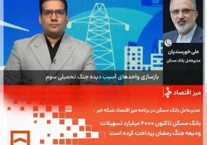 پرداخت ۶۰۰۰ میلیارد ریال تسهیلات ودیعه جنگ رمضان توسط بانک مسکن
