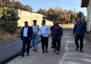 نظارت میدانی مدیریت شهری رودبار بر روند اجرای نهضت آسفالت