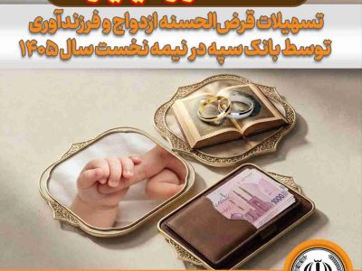 حمایت گسترده بانک سپه از تشکیل خانواده و جوانی جمعیت